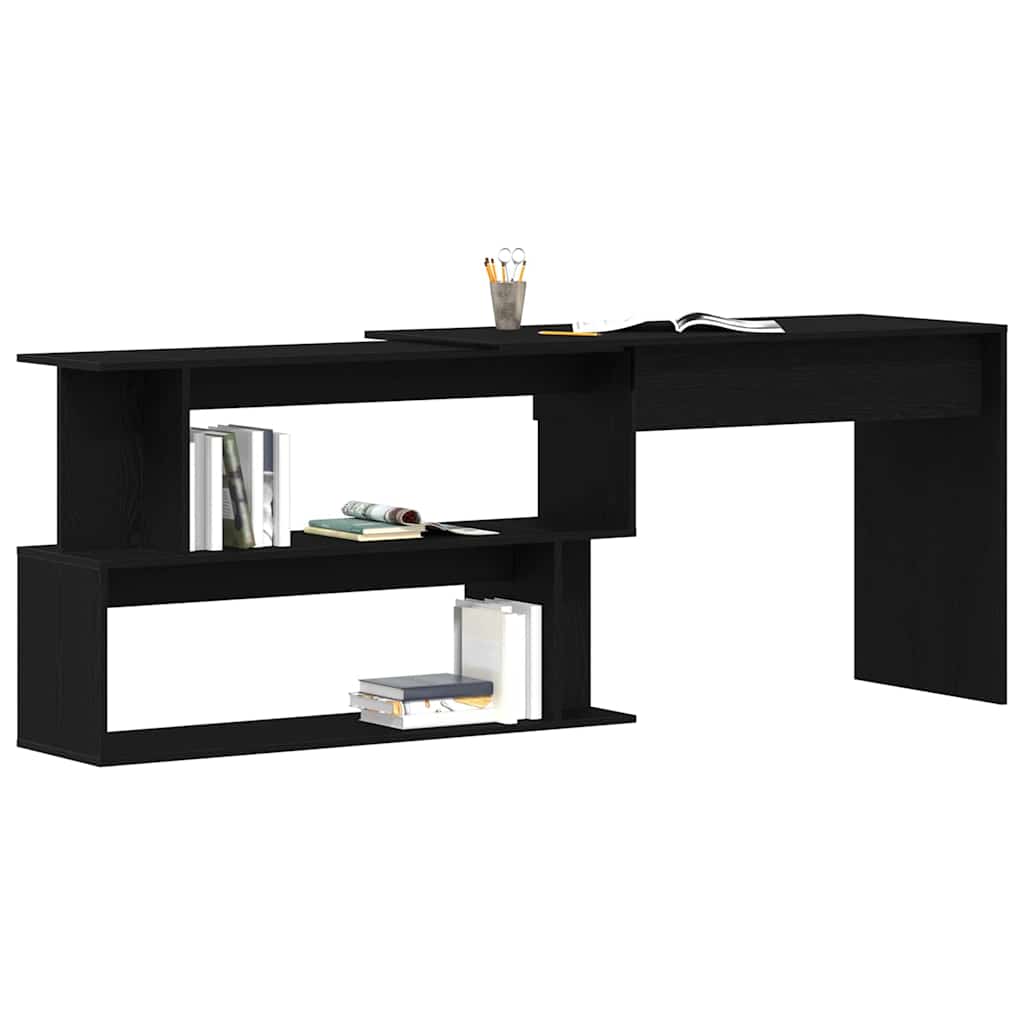 Desk Black Oak Engineered Wood 200 x 50 x 76 cm