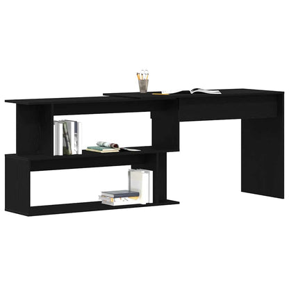 Desk Black Oak Engineered Wood 200 x 50 x 76 cm