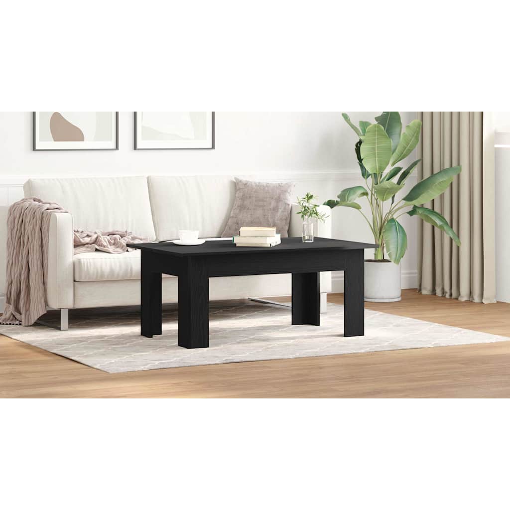 Coffee Table Black Oak 100 x 60 x 42 cm Engineered Wood