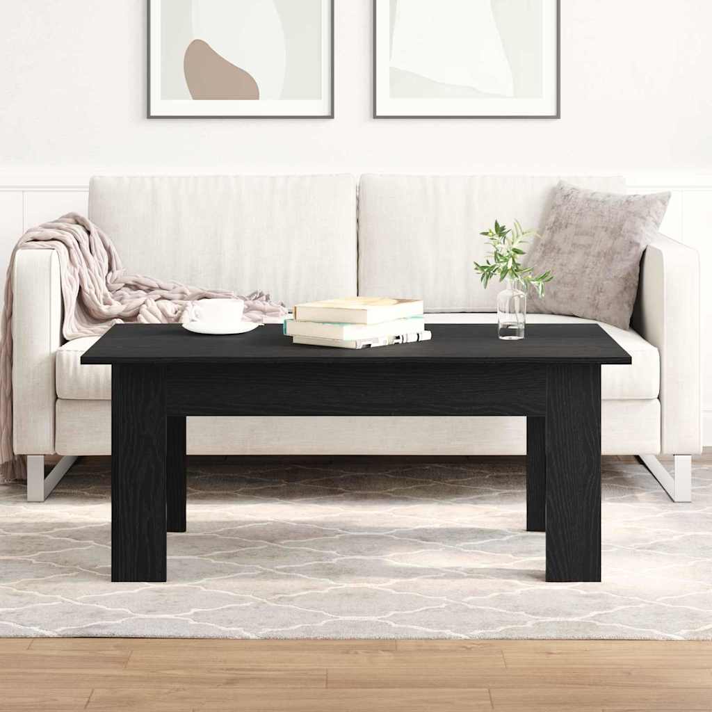 Coffee Table Black Oak 100 x 60 x 42 cm Engineered Wood