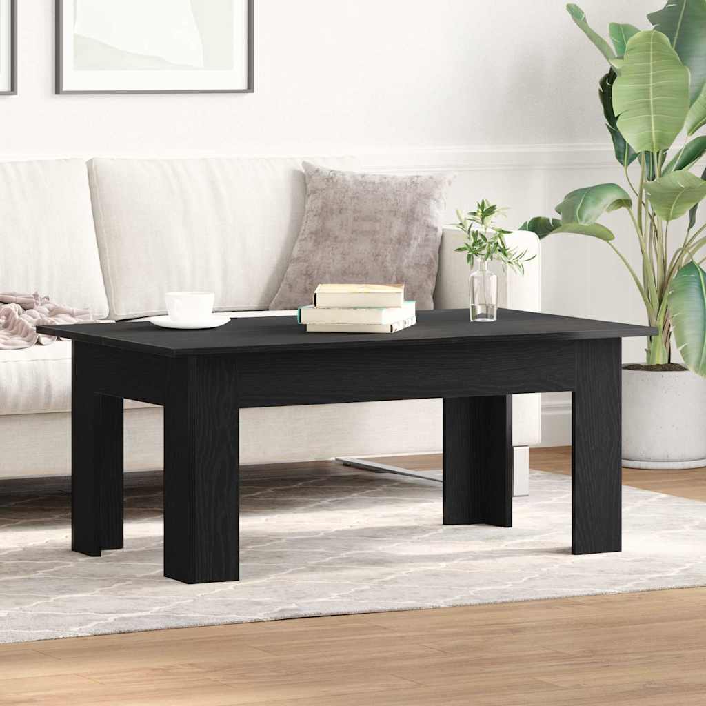 Coffee Table Black Oak 100 x 60 x 42 cm Engineered Wood