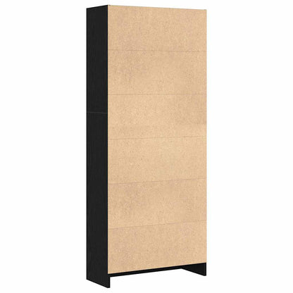 Bookshelf Black Oak 60 x 24 x 143 cm Engineered Wood