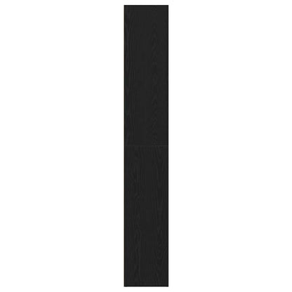 Book Cabinet Black Oak 40x30x189 cm Engineered Wood