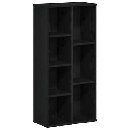 Bookcase Black Oak 50x25x104 cm Engineered Wood