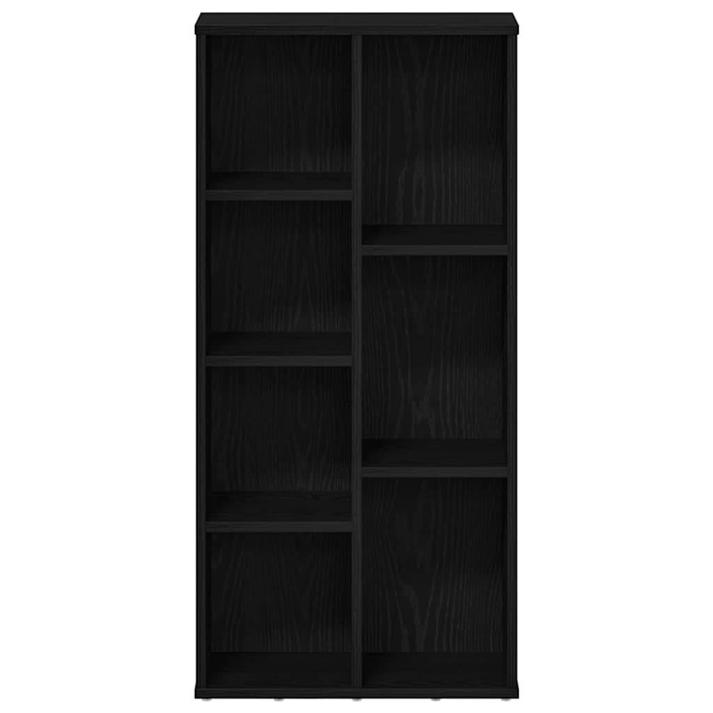 Bookcase Black Oak 50x25x104 cm Engineered Wood