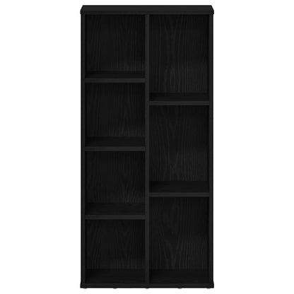 Bookcase Black Oak 50x25x104 cm Engineered Wood