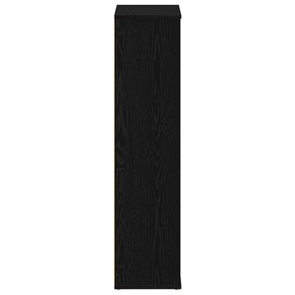 Bookcase Black Oak 50x25x104 cm Engineered Wood