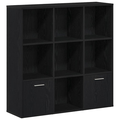 Book Cabinet Black Oak 98x29x97.5 cm Engineered Wood