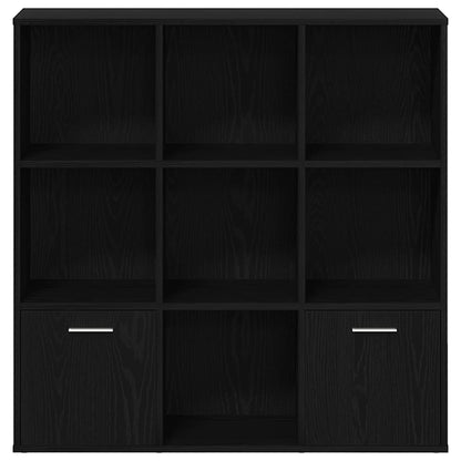 Book Cabinet Black Oak 98x29x97.5 cm Engineered Wood