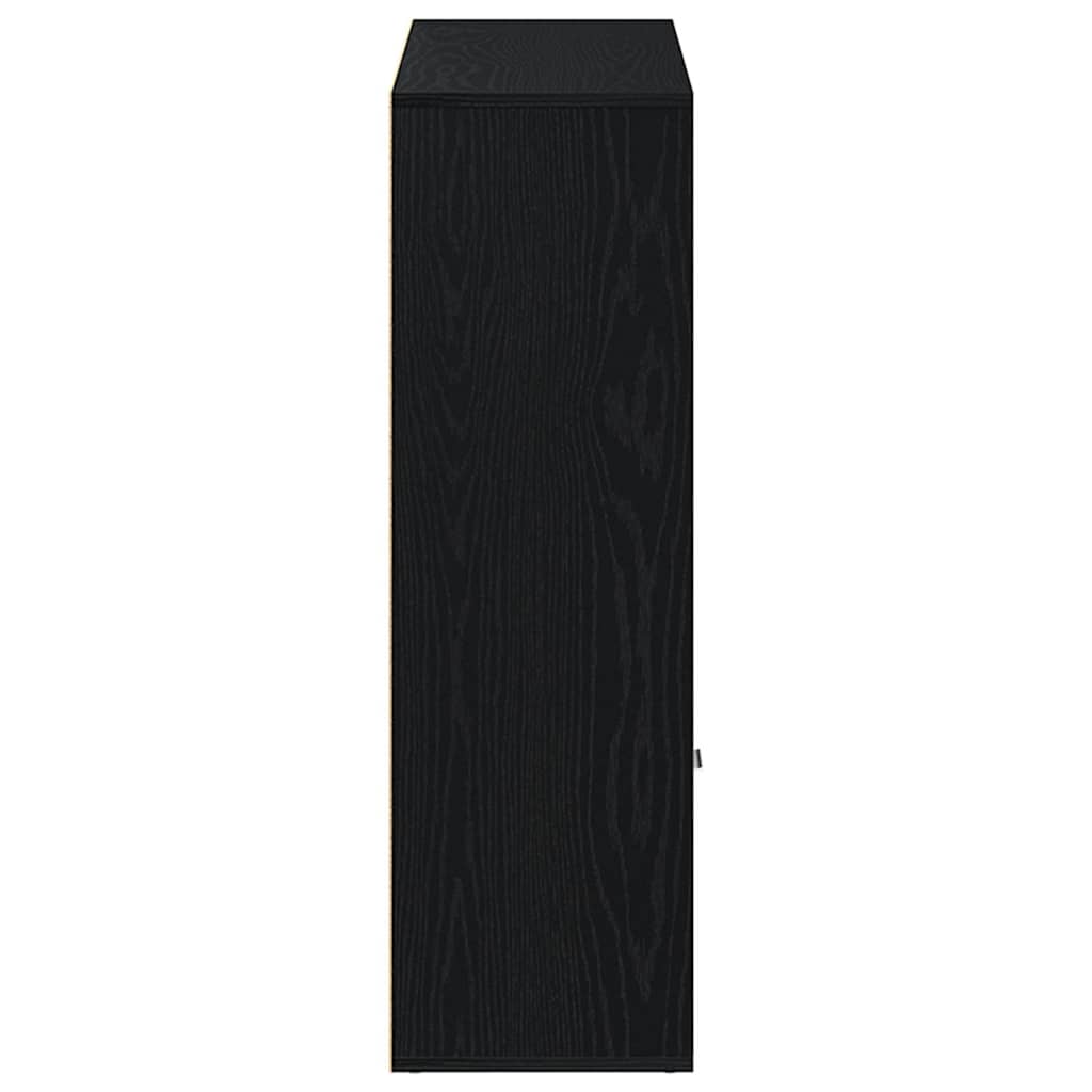 Book Cabinet Black Oak 98x29x97.5 cm Engineered Wood