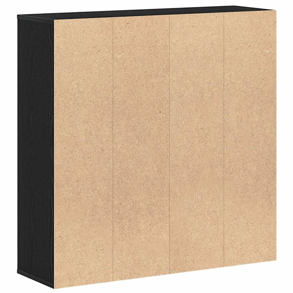 Book Cabinet Black Oak 98x29x97.5 cm Engineered Wood