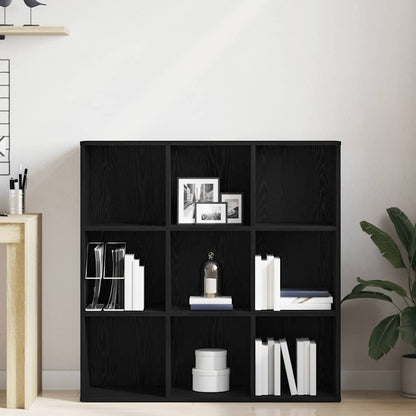 Book Cabinet Black Oak 98x29x97.5 cm Engineered Wood