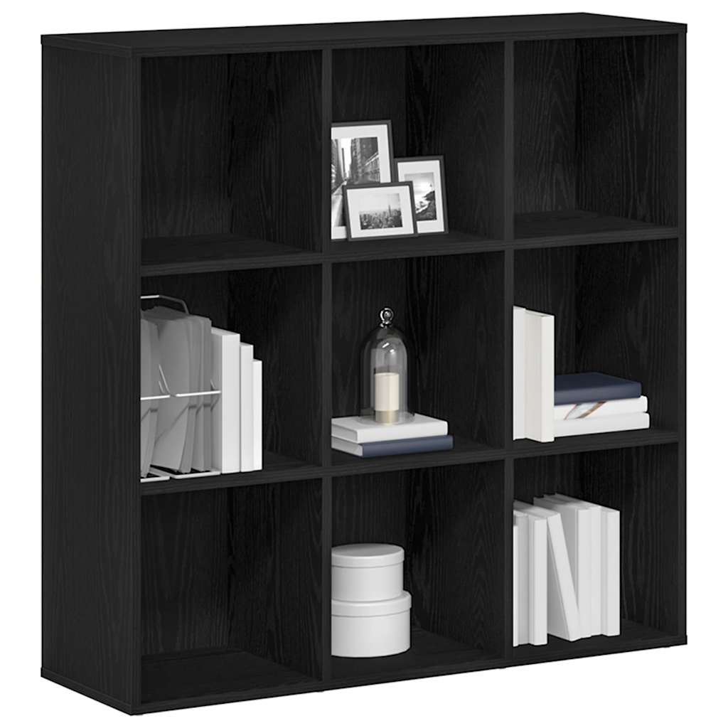 Book Cabinet Black Oak 98x29x97,5 cm Engineered Wood