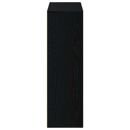 Book Cabinet Black Oak 98x29x97.5 cm Engineered Wood