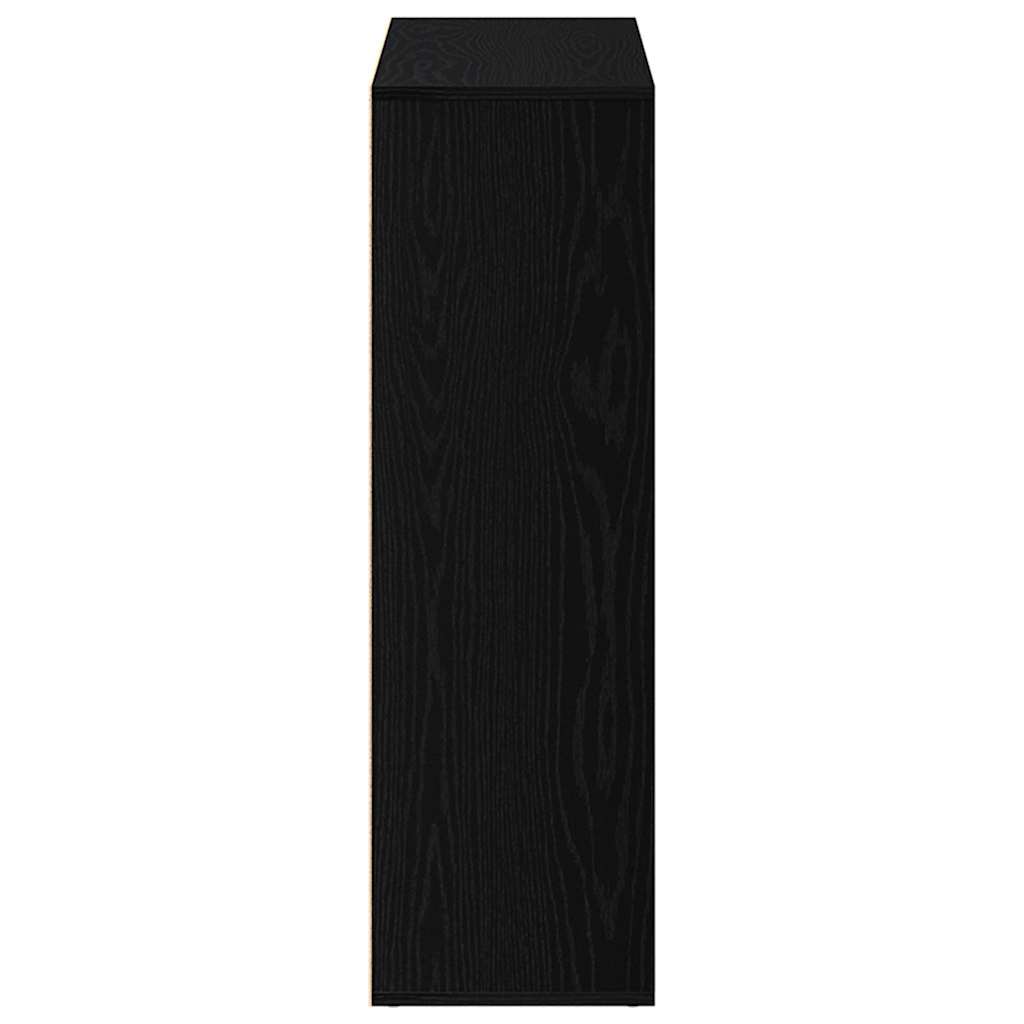 Book Cabinet Black Oak 98x29x97.5 cm Engineered Wood