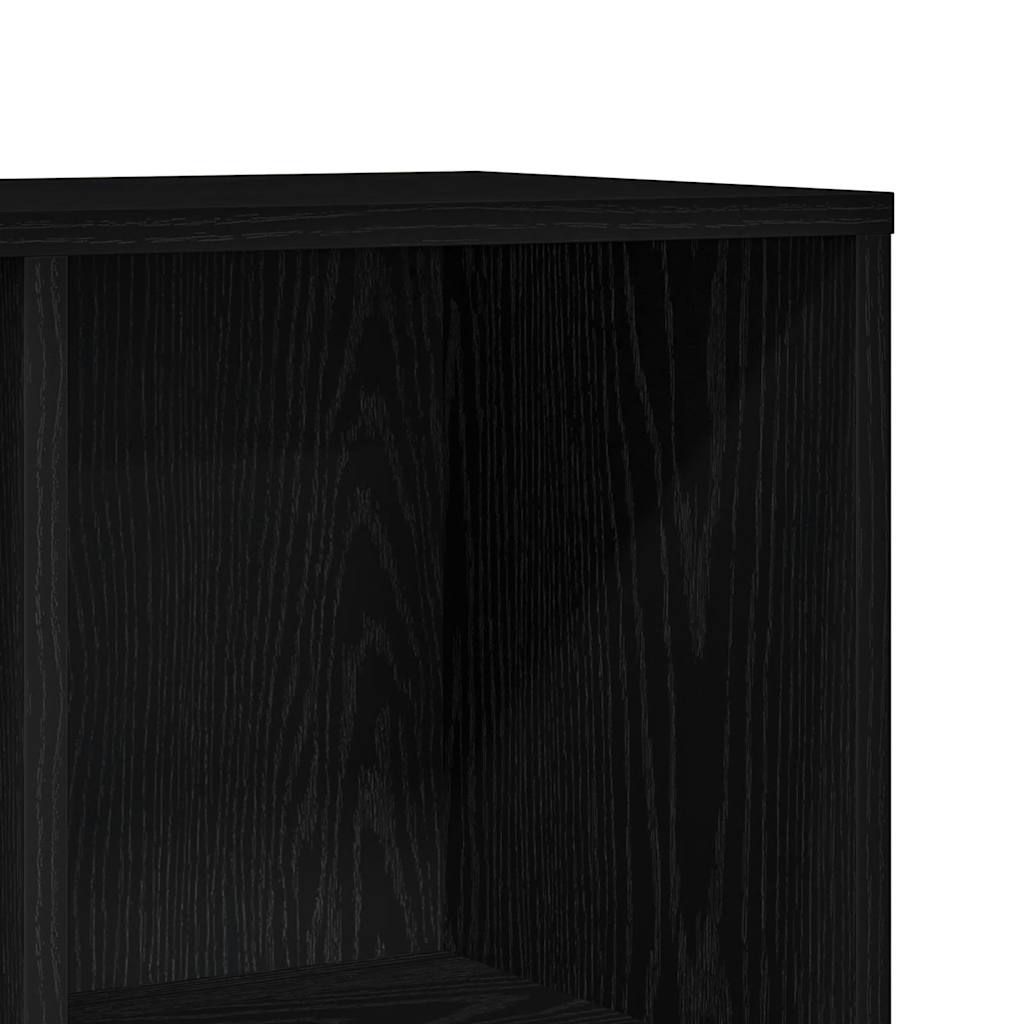 Book Cabinet Black Oak 98x29x97.5 cm Engineered Wood