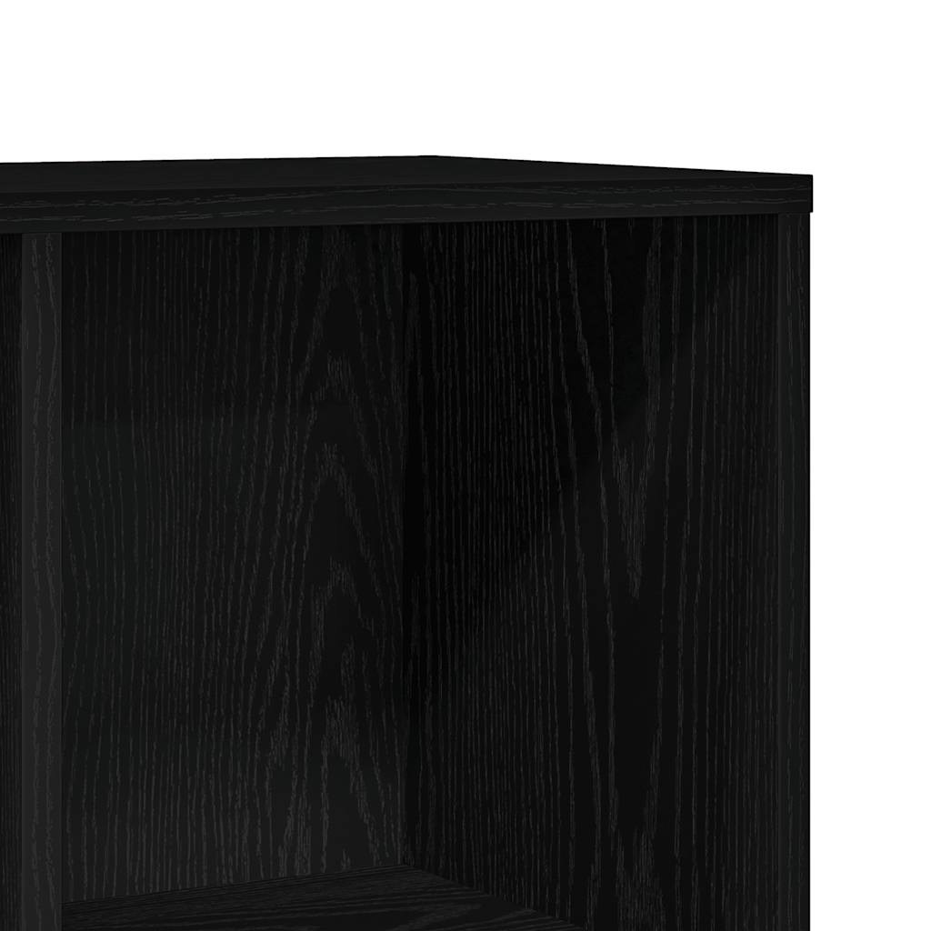 Book Cabinet Black Oak 98x29x97,5 cm Engineered Wood