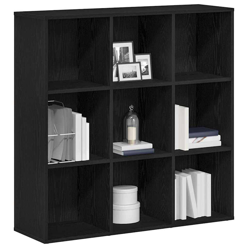 Book Cabinet Black Oak 98x29x97,5 cm Engineered Wood