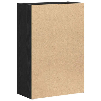Book Cabinet/Room Divider Black Oak 60.5x30x90cm Engineered Wood