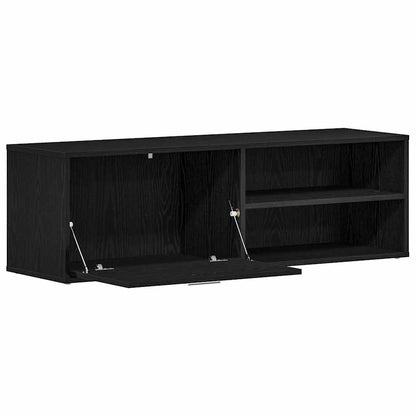 TV Cabinet Black Oak 120x34x37 cm Engineered Wood