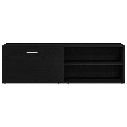 TV Cabinet Black Oak 120x34x37 cm Engineered Wood