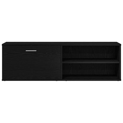TV Cabinet Black Oak 120x34x37 cm Engineered Wood