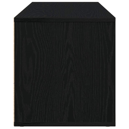 TV Cabinet Black Oak 120x34x37 cm Engineered Wood