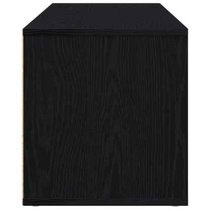 TV Cabinet Black Oak 120x34x37 cm Engineered Wood