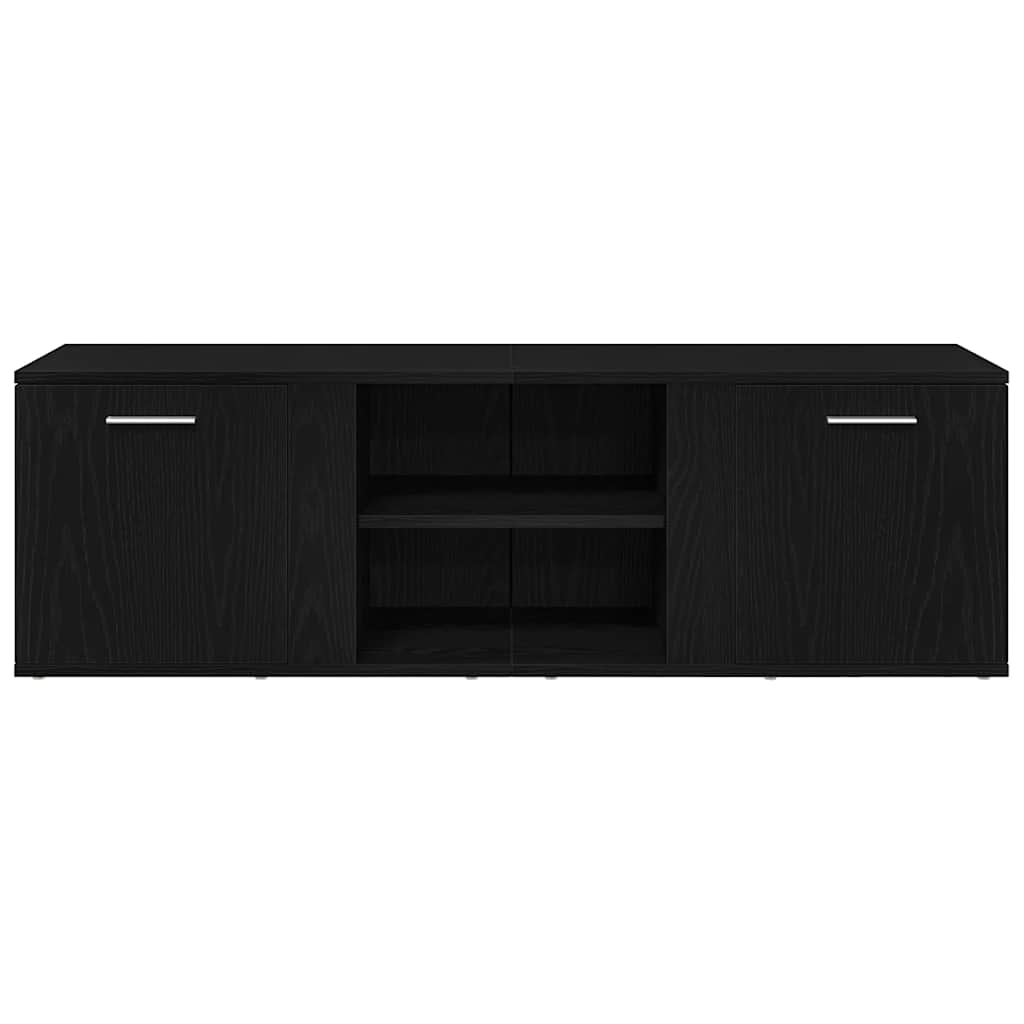 TV Cabinet Black Oak 120x34x37 cm Engineered Wood