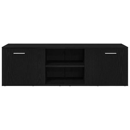 TV Cabinet Black Oak 120x34x37 cm Engineered Wood