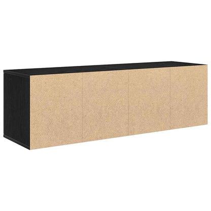 TV Cabinet Black Oak 120x34x37 cm Engineered Wood