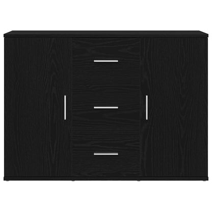 Sideboard Black Oak 91x29.5x65 cm Engineered Wood