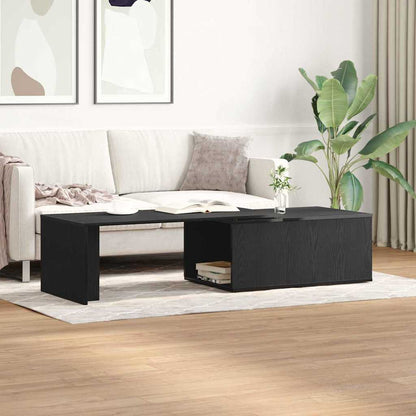 Coffee Table Black Oak 150 x 50 x 35 cm Engineered Wood