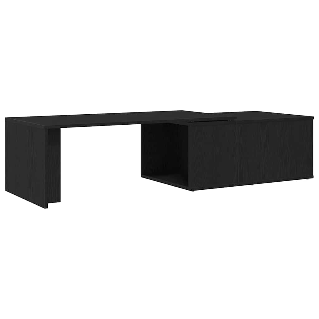 Coffee Table Black Oak 150 x 50 x 35 cm Engineered Wood