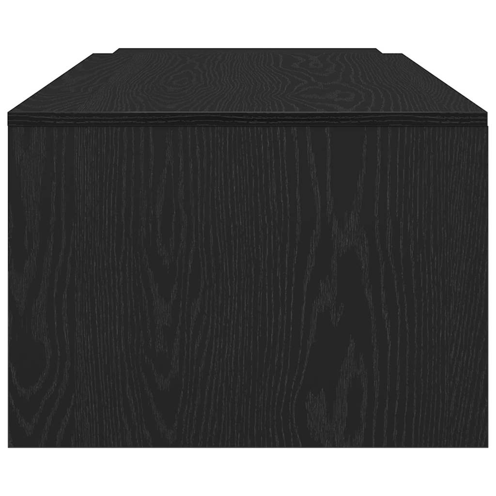 Coffee Table Black Oak 150 x 50 x 35 cm Engineered Wood