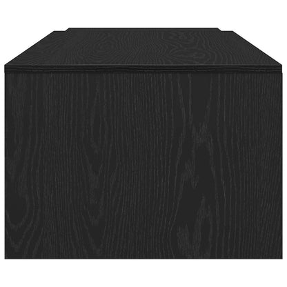 Coffee Table Black Oak 150 x 50 x 35 cm Engineered Wood