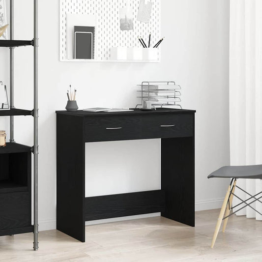 Desk Black Oak Engineered Wood 80 x 40 x 75 cm