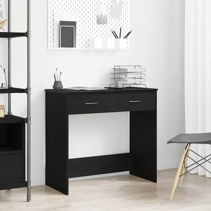 Desk Black Oak Engineered Wood 80 x 40 x 75 cm