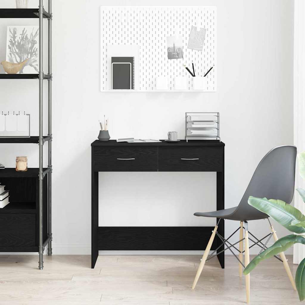 Desk Black Oak Engineered Wood 80 x 40 x 75 cm