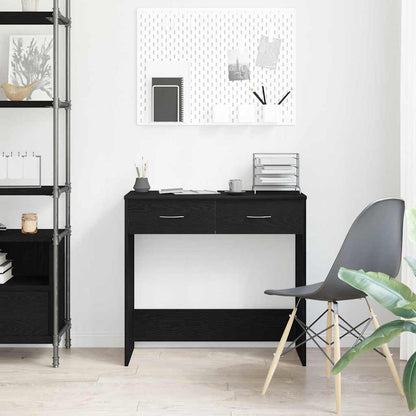 Desk Black Oak Engineered Wood 80 x 40 x 75 cm