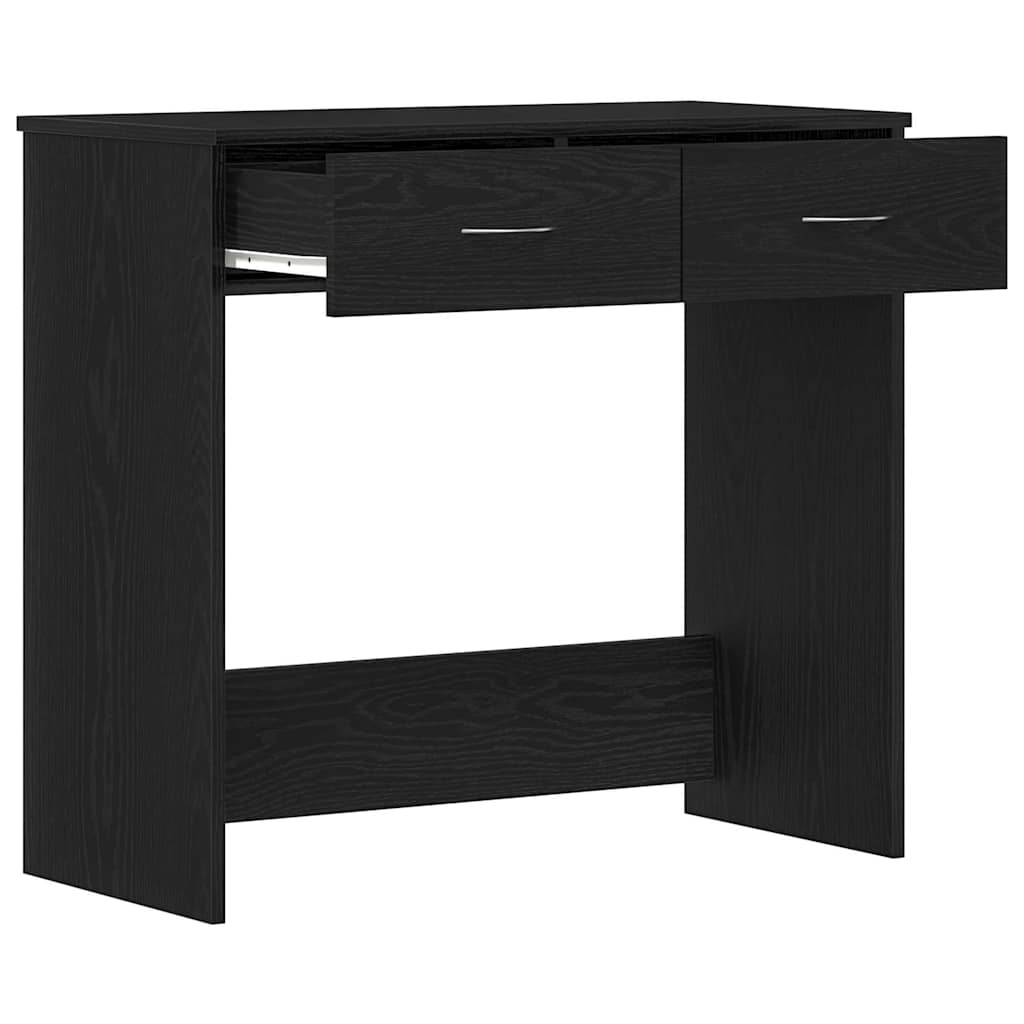 Desk Black Oak Engineered Wood 80 x 40 x 75 cm