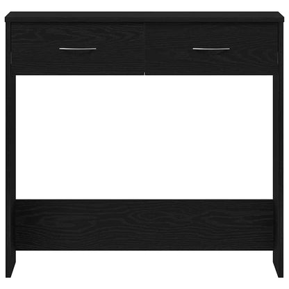 Desk Black Oak Engineered Wood 80 x 40 x 75 cm