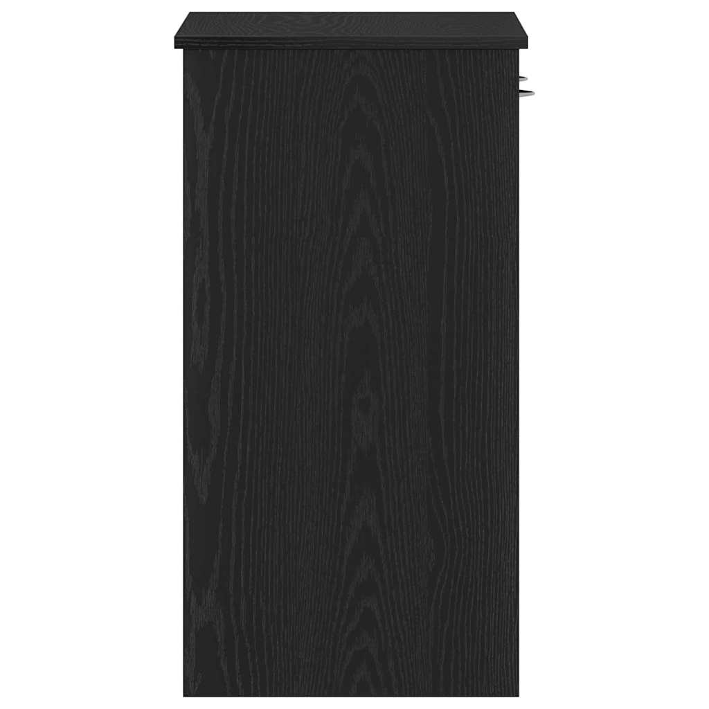 Desk Black Oak Engineered Wood 80 x 40 x 75 cm