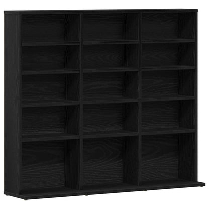 CD Cabinet Black Oak 100x23x89,5 cm Engineered Wood