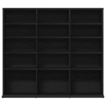 CD Cabinet Black Oak 100x23x89,5 cm Engineered Wood