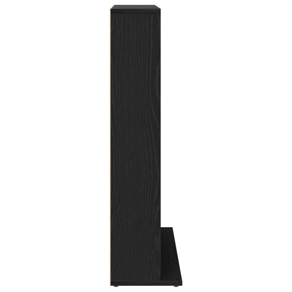 CD Cabinet Black Oak 100x23x89,5 cm Engineered Wood