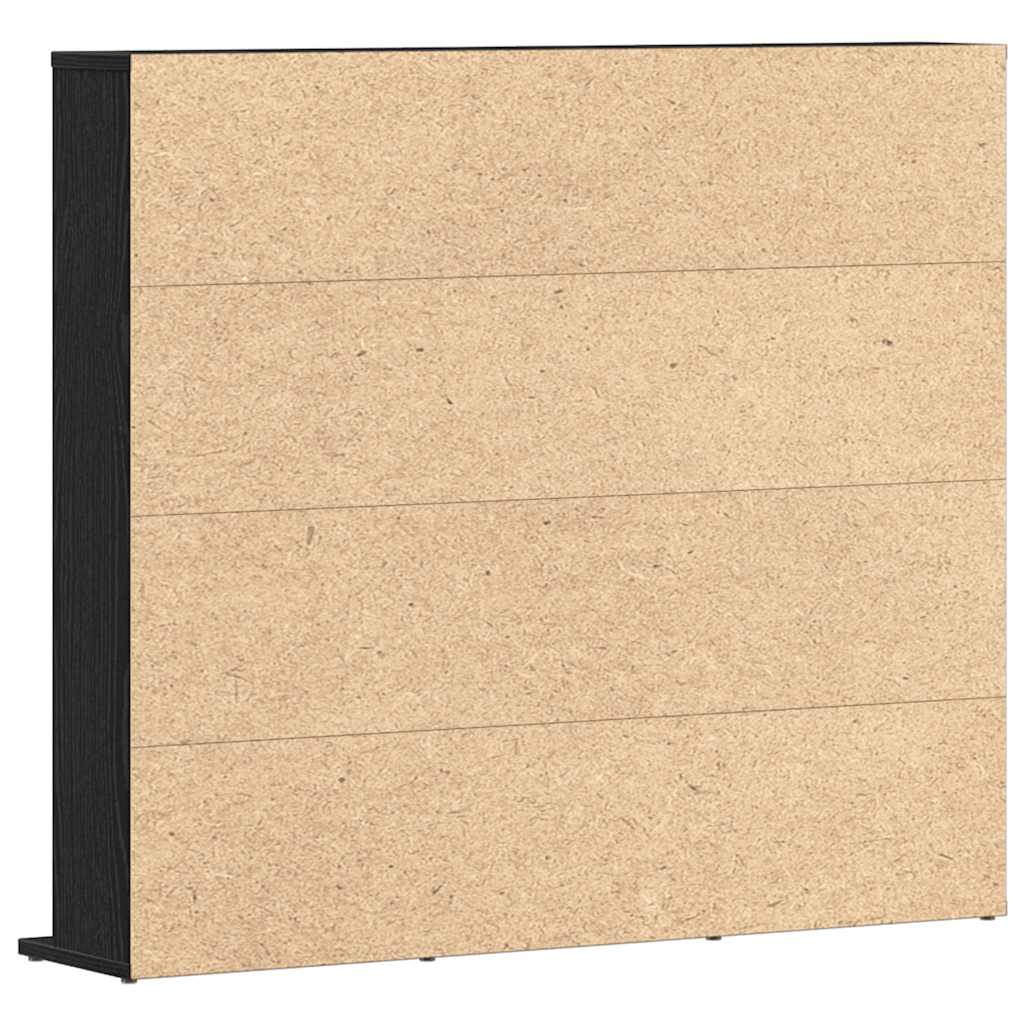 CD Cabinet Black Oak 100x23x89,5 cm Engineered Wood
