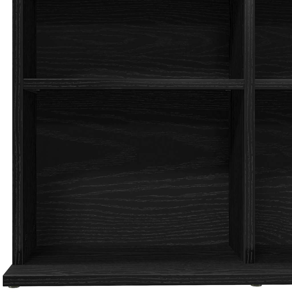 CD Cabinet Black Oak 100x23x89,5 cm Engineered Wood