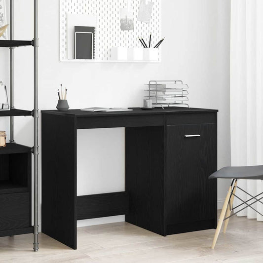 Desk Black Oak 100 x 50 x 76 cm Engineered Wood