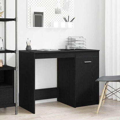 Desk Black Oak 100 x 50 x 76 cm Engineered Wood